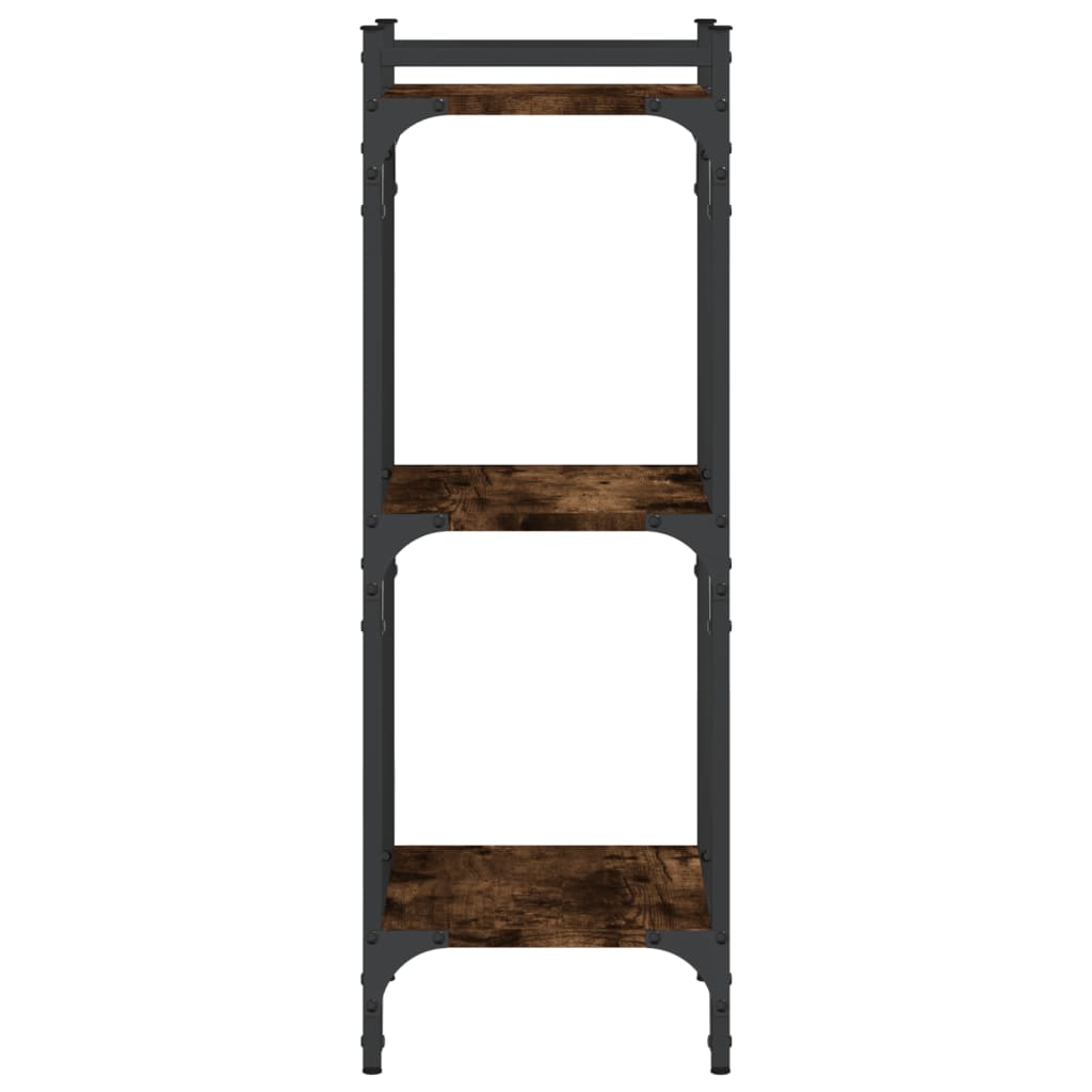 Libreria a 3 Ripiani Rovere Fumo 40x30x86 cm Legno Multistrato | homemem39
