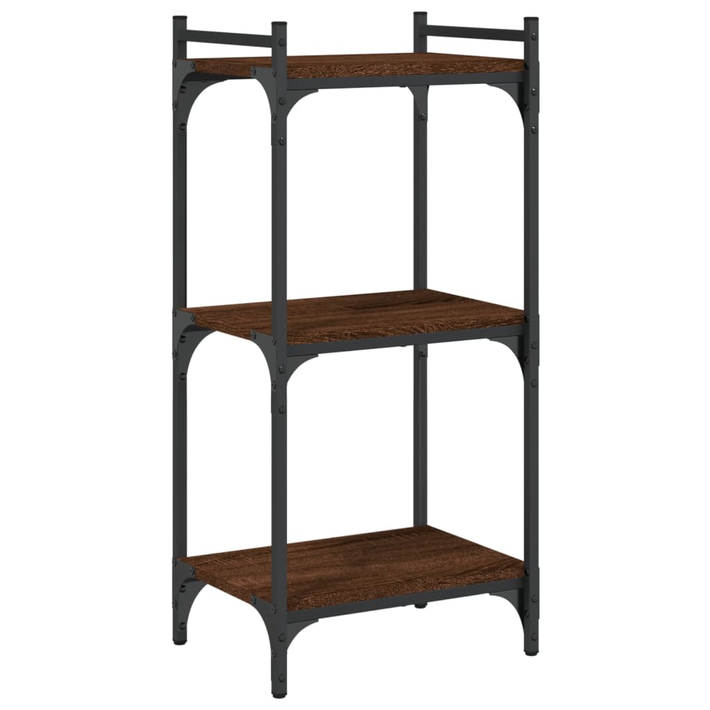 Libreria 3 Ripiani Rovere Marrone 40x30x86 cm Legno Multistrato | homemem39
