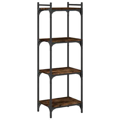 Libreria a 4 Ripiani Rovere Fumo 40x30x120 cm Legno Multistrato | homemem39