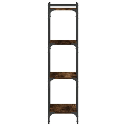 Libreria a 4 Ripiani Rovere Fumo 40x30x120 cm Legno Multistrato | homemem39