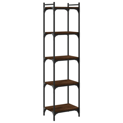 Libreria 5 Ripiani Rovere Marrone 40x30x154cm Legno Multistrato | homemem39