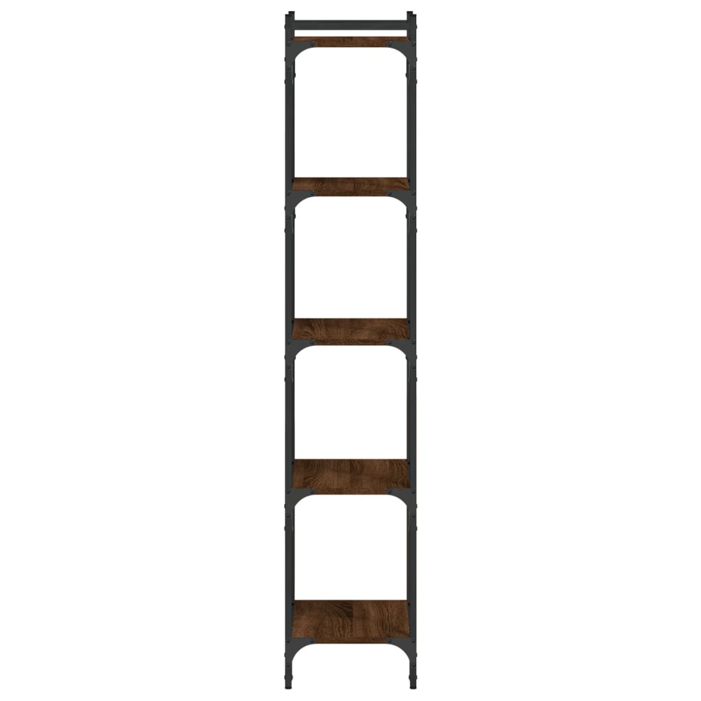 Libreria 5 Ripiani Rovere Marrone 40x30x154cm Legno Multistrato | homemem39