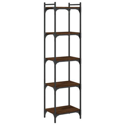 Libreria 5 Ripiani Rovere Marrone 40x30x154cm Legno Multistrato | homemem39