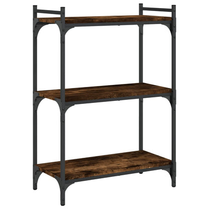 Libreria a 3 Ripiani Rovere Fumo 60x30x86 cm Legno Multistrato | homemem39