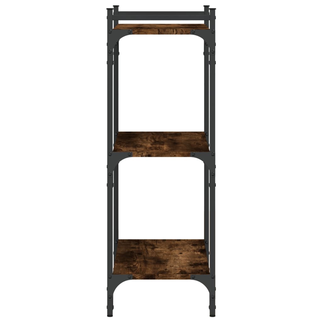 Libreria a 3 Ripiani Rovere Fumo 60x30x86 cm Legno Multistrato | homemem39