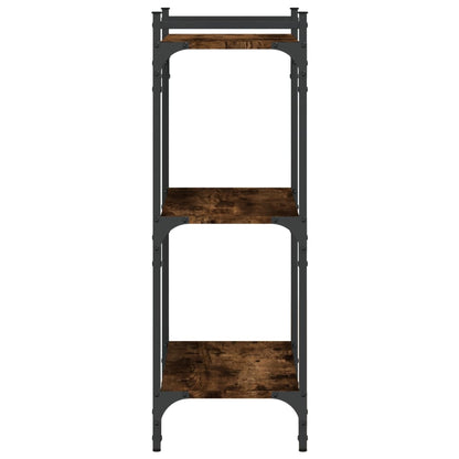 Libreria a 3 Ripiani Rovere Fumo 60x30x86 cm Legno Multistrato | homemem39