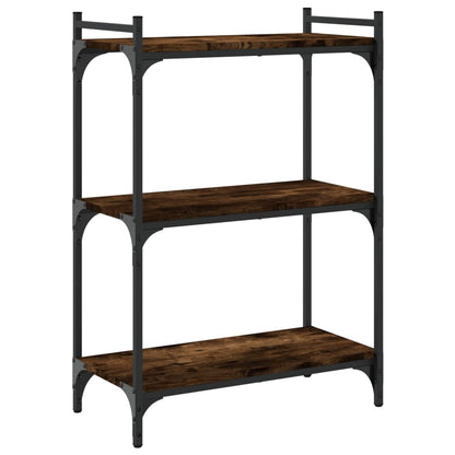 Libreria a 3 Ripiani Rovere Fumo 60x30x86 cm Legno Multistrato | homemem39