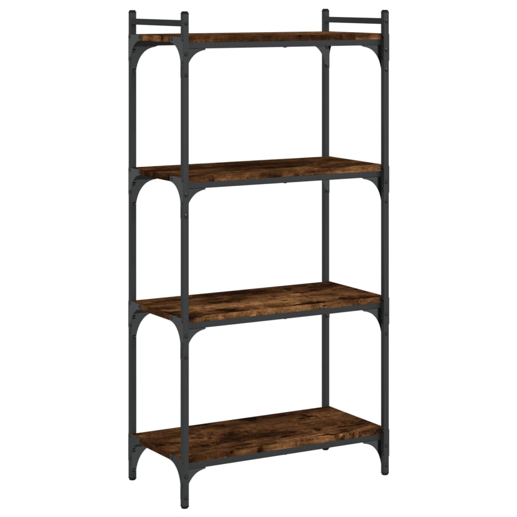 Libreria a 4 Ripiani Rovere Fumo 60x30x120 cm Legno Multistrato | homemem39