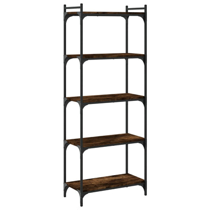 Libreria a 5 Ripiani Rovere Fumo 60x30x154 cm Legno Multistrato | homemem39