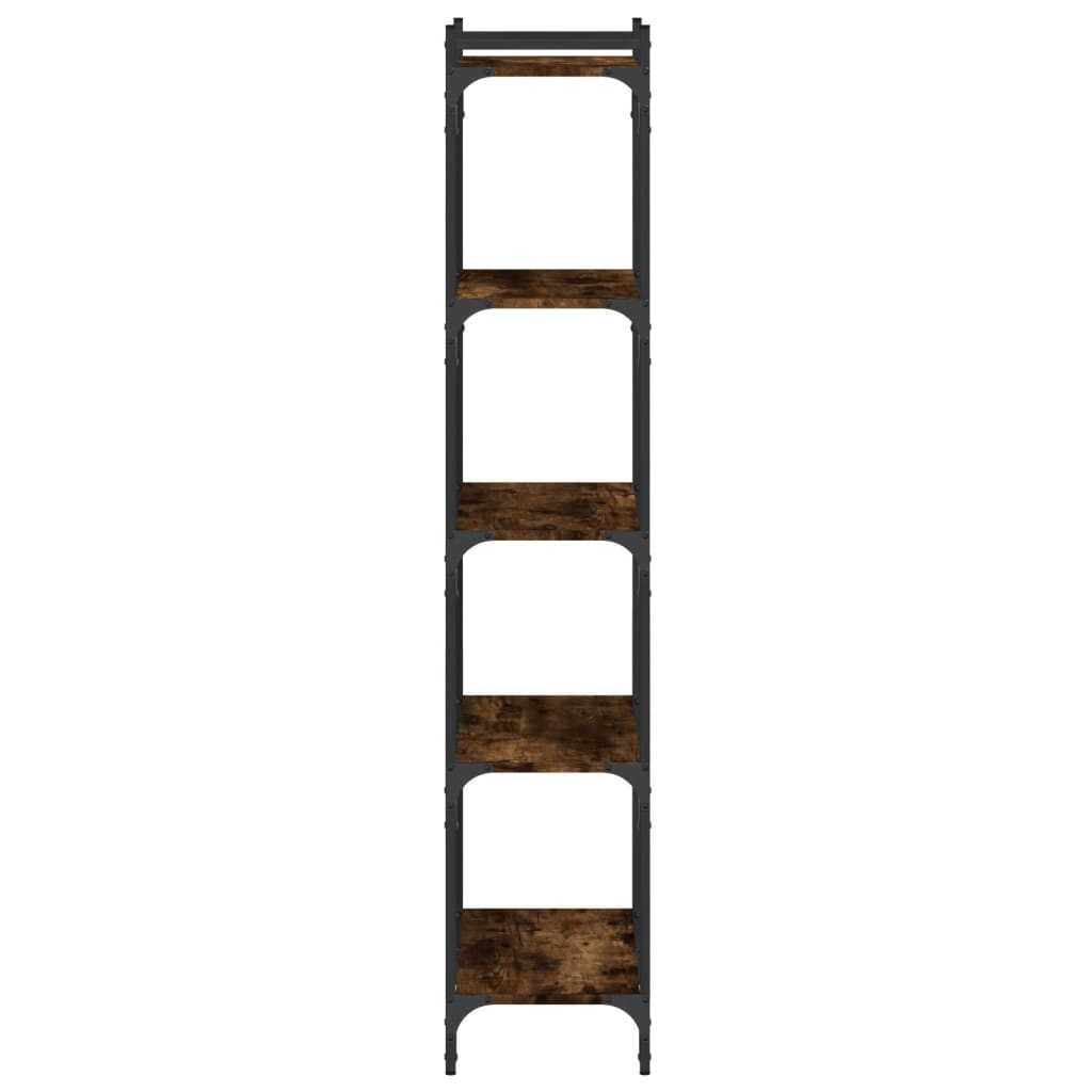 Libreria a 5 Ripiani Rovere Fumo 60x30x154 cm Legno Multistrato | homemem39