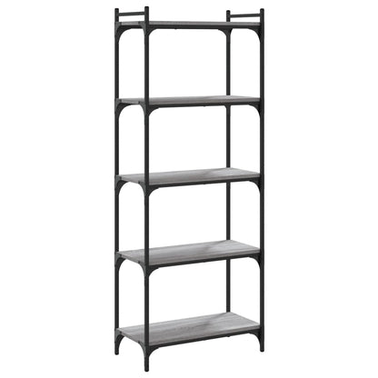Libreria 5 Ripiani Grigio Sonoma 60x30x154cm Legno Multistrato | homemem39
