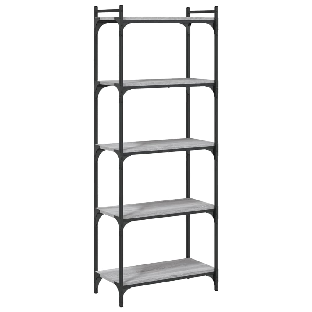 Libreria 5 Ripiani Grigio Sonoma 60x30x154cm Legno Multistrato | homemem39