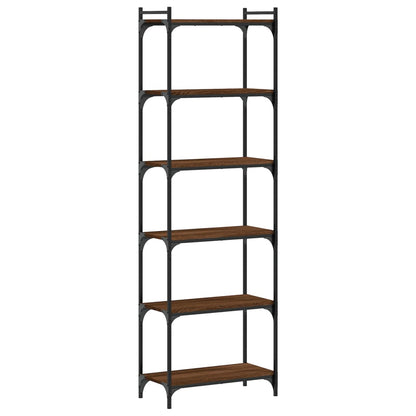 Libreria 6 Ripiani Rovere Marrone 60x30x188cm Legno Multistrato | homemem39