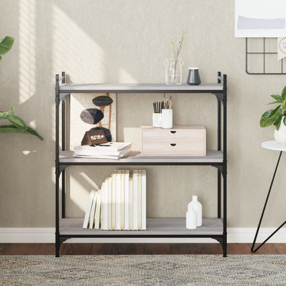 Libreria a 3 Ripiani Grigio Sonoma 80x30x86cm Legno Multistrato | homemem39