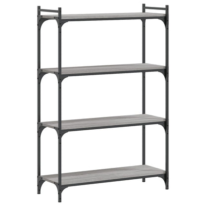 Libreria 4 Ripiani Grigio Sonoma 80x30x120cm Legno Multistrato | homemem39