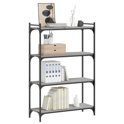 Libreria 4 Ripiani Grigio Sonoma 80x30x120cm Legno Multistrato | homemem39