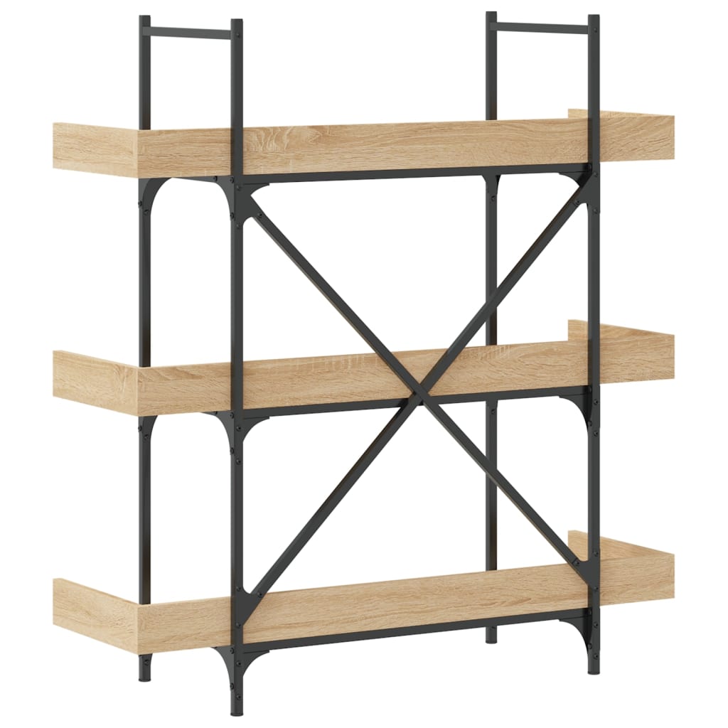 Libreria 3 Ripiani Rovere Sonoma 100x33x108,5 Legno Multistrato | homemem39