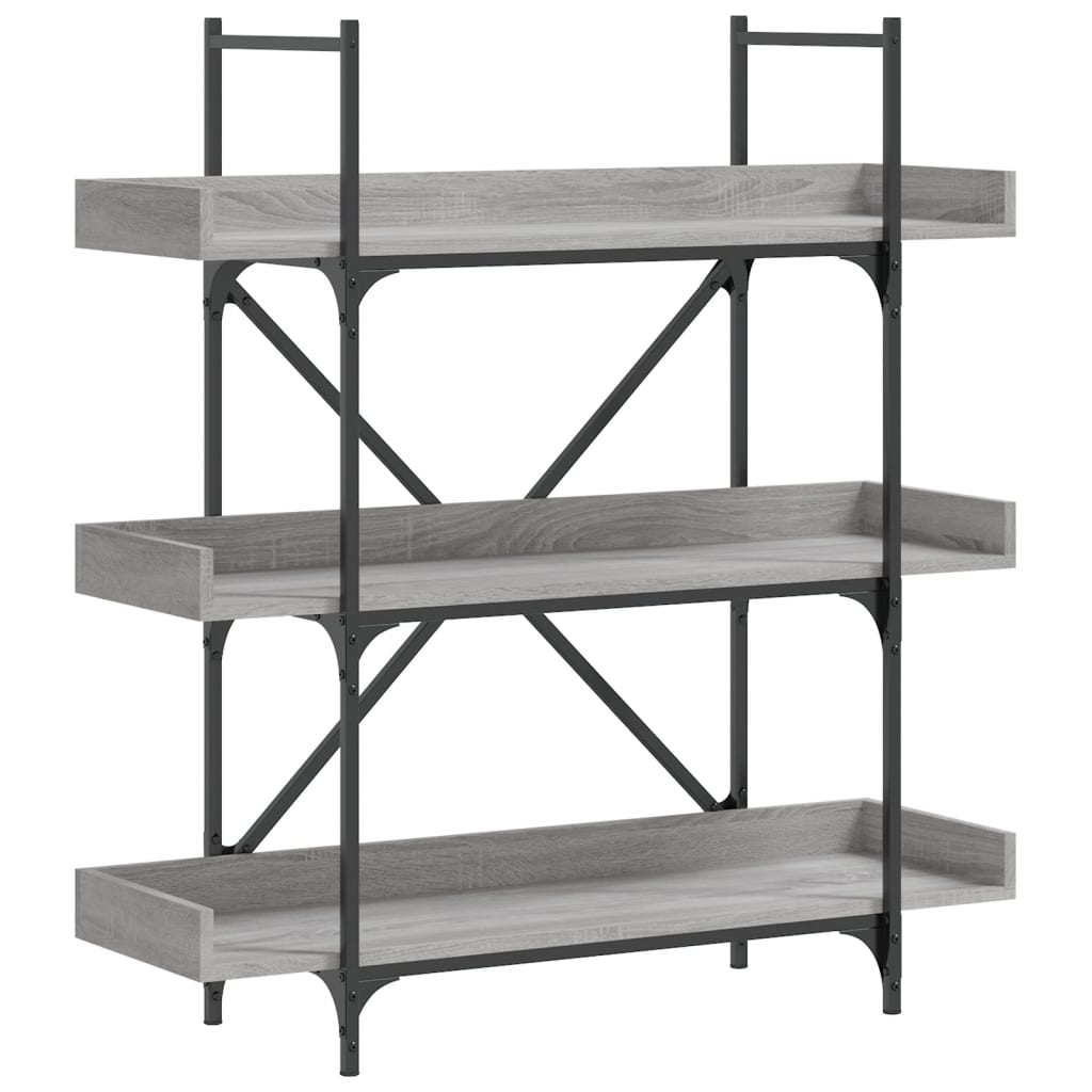 Libreria 3 Ripiani Grigio Sonoma 100x33x108,5 Legno Multistrato | homemem39