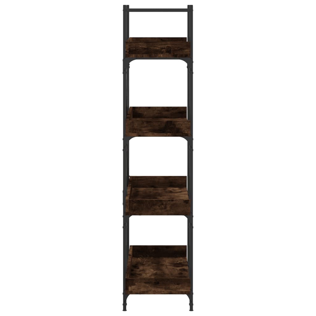 Libreria 4 Ripiani Rovere Fumo 100x33x145,5cm Legno Multistrato | homemem39