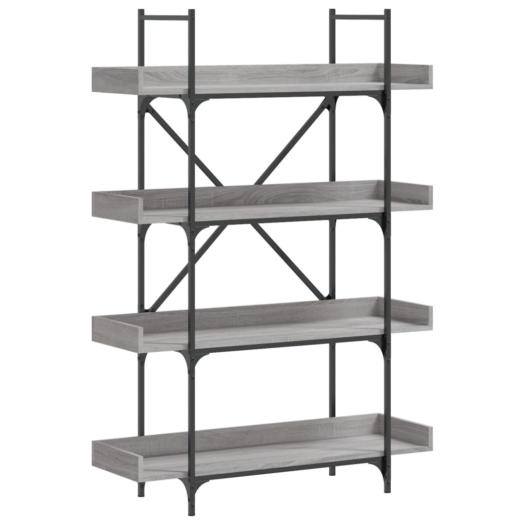 Libreria 4 Ripiani Grigio Sonoma 100x33x145,5 Legno Multistrato | homemem39