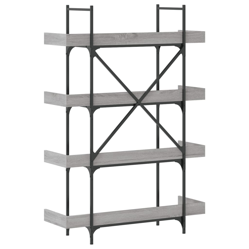 Libreria 4 Ripiani Grigio Sonoma 100x33x145,5 Legno Multistrato | homemem39