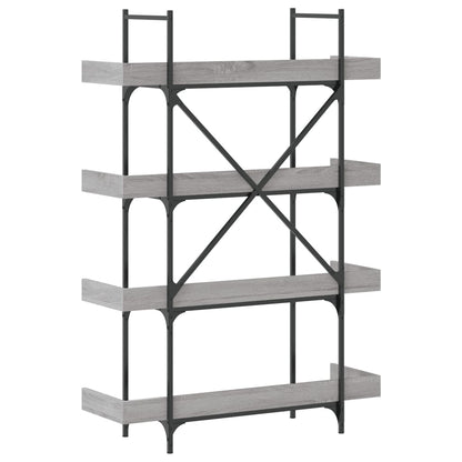 Libreria 4 Ripiani Grigio Sonoma 100x33x145,5 Legno Multistrato | homemem39