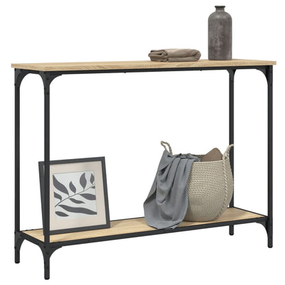 Tavolino Consolle Rovere Sonoma 101x30,5x75cm Legno Multistrato - homemem39