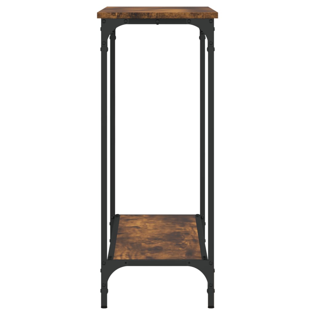 Tavolino Consolle Rovere Fumo 101x30,5x75 cm Legno Multistrato - homemem39