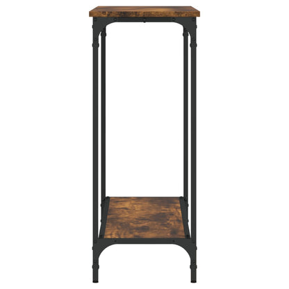 Tavolino Consolle Rovere Fumo 101x30,5x75 cm Legno Multistrato - homemem39