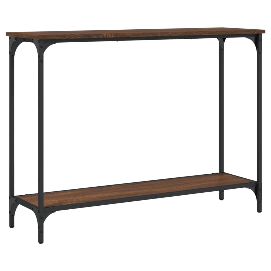 Tavolo Consolle Rovere Marrone 101x30,5x75 cm Legno Multistrato - homemem39