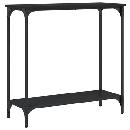 Tavolino Consolle Nero 75x30,5x75 cm in Legno Multistrato - homemem39