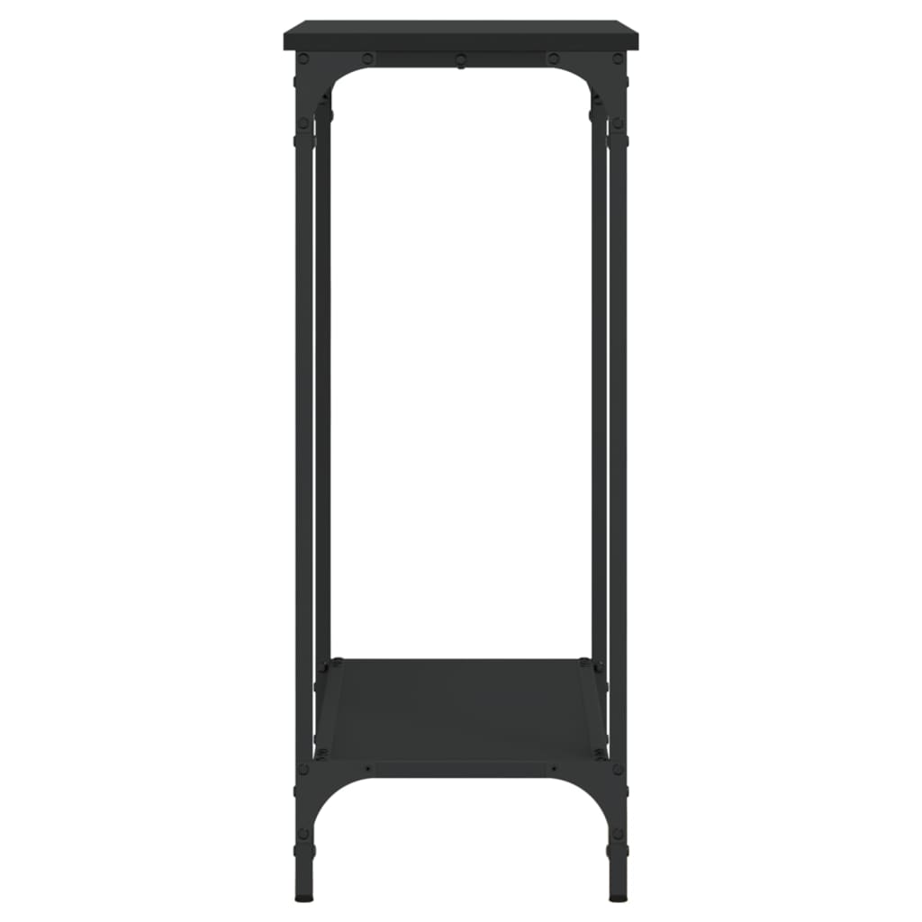 Tavolino Consolle Nero 75x30,5x75 cm in Legno Multistrato - homemem39