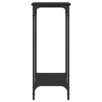 Tavolino Consolle Nero 75x30,5x75 cm in Legno Multistrato - homemem39