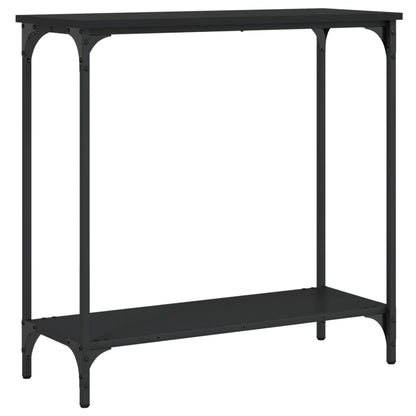 Tavolino Consolle Nero 75x30,5x75 cm in Legno Multistrato - homemem39