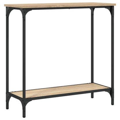 Tavolino Consolle Rovere Sonoma 75x30,5x75cm Legno Multistrato - homemem39