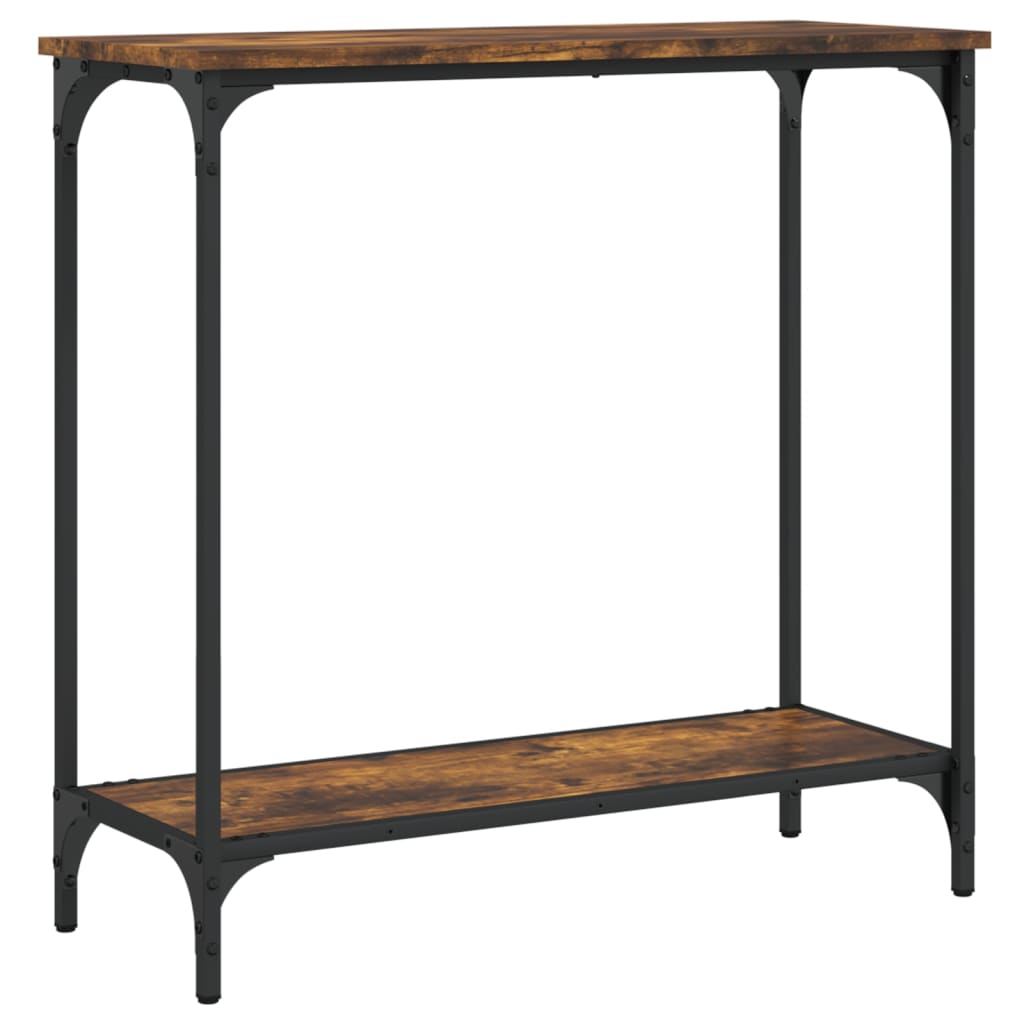 Tavolino Consolle Rovere Fumo 75x30,5x75 cm Legno Multistrato - homemem39