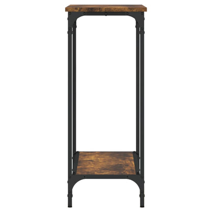 Tavolino Consolle Rovere Fumo 75x30,5x75 cm Legno Multistrato - homemem39