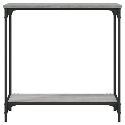 Tavolino Consolle Grigio Sonoma 75x30,5x75 cm Legno Multistrato