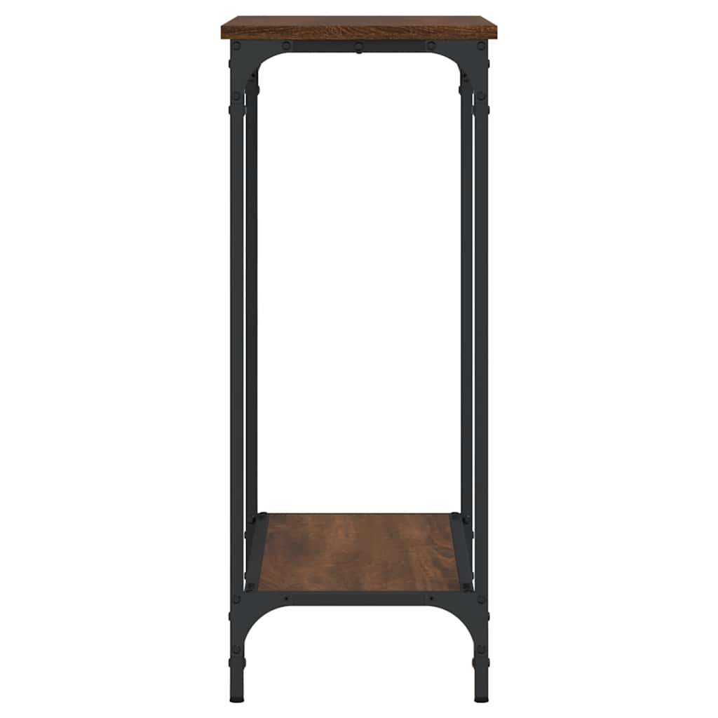 Tavolino Consolle Rovere Marrone 75x30,5x75cm Legno Multistrato - homemem39