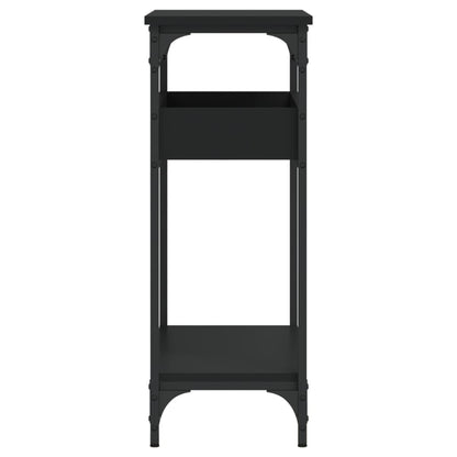 Tavolo Consolle con Ripiano Nero 75x29x75cm Legno Multistrato | homemem39