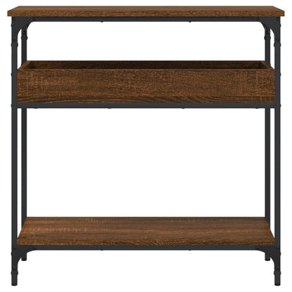 Tavolo Consolle Ripiano Rovere Marrone 75x29x75cm Multistrato | homemem39