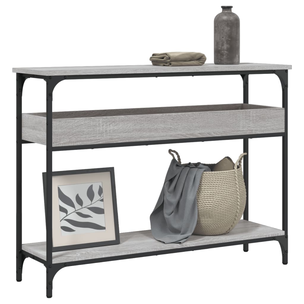 Tavolo Consolle Ripiano Grigio Sonoma 100x29x75cm Multistrato - homemem39
