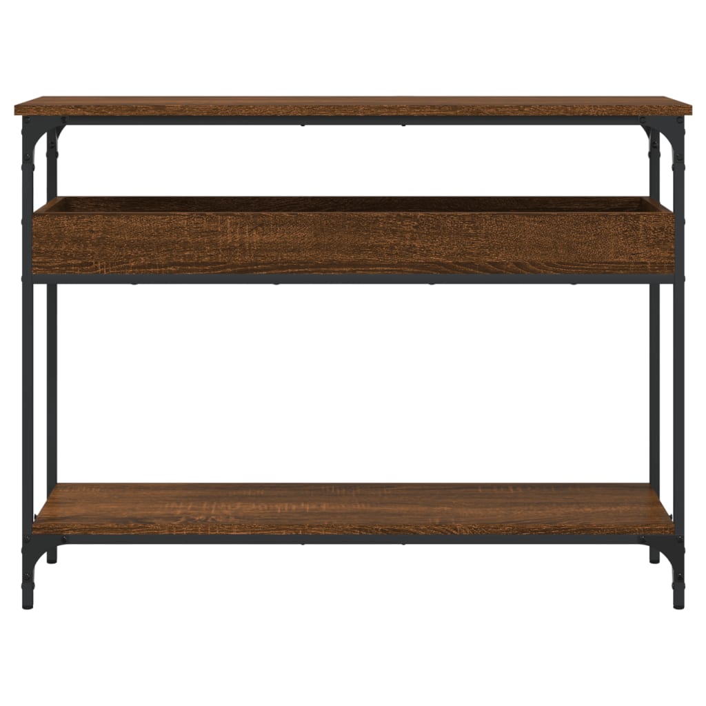 Tavolo Consolle Ripiano Rovere Marrone 100x29x75cm Multistrato | homemem39