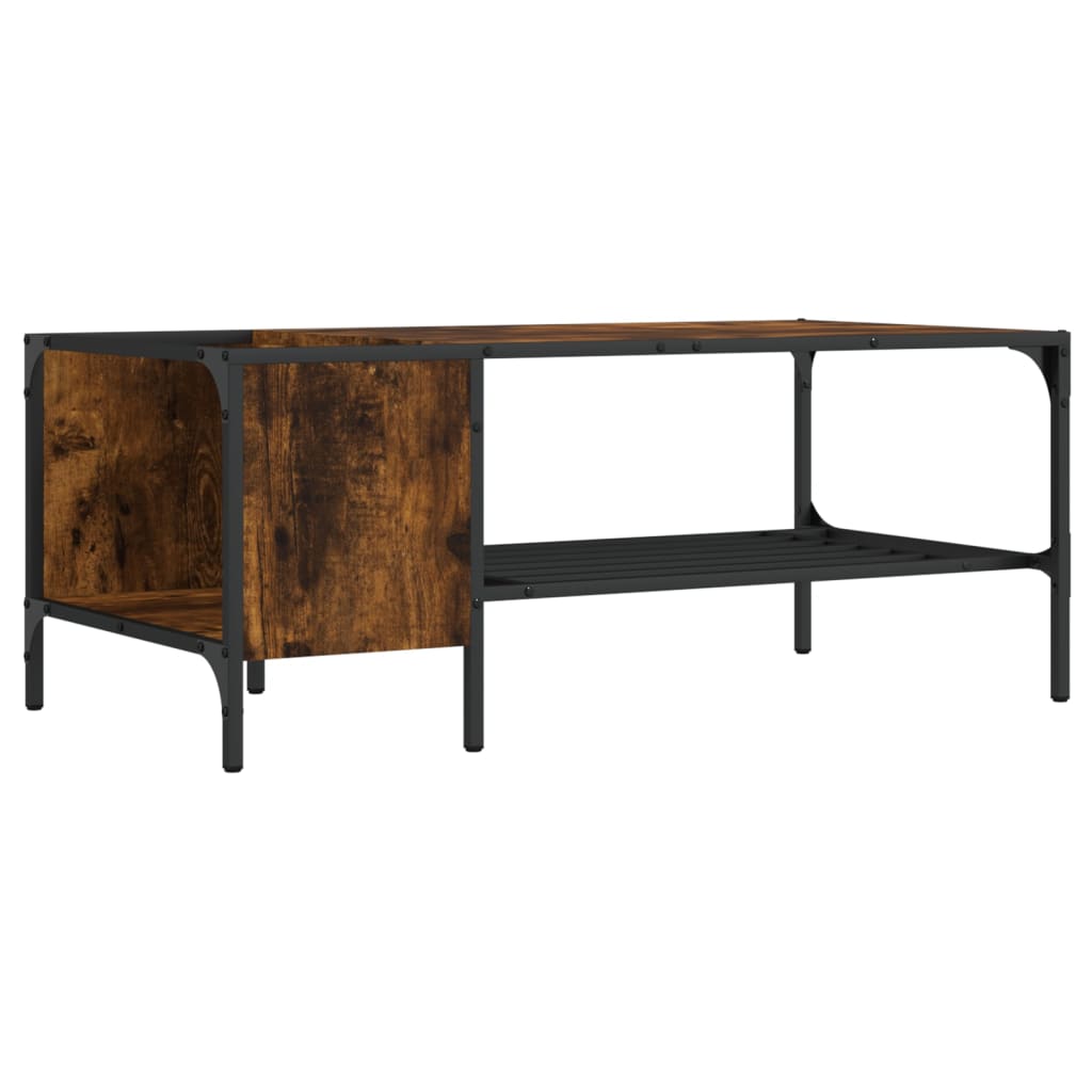 Tavolino Salotto Ripiano Rovere Fumo 100x51x40cm Multistrato | homemem39
