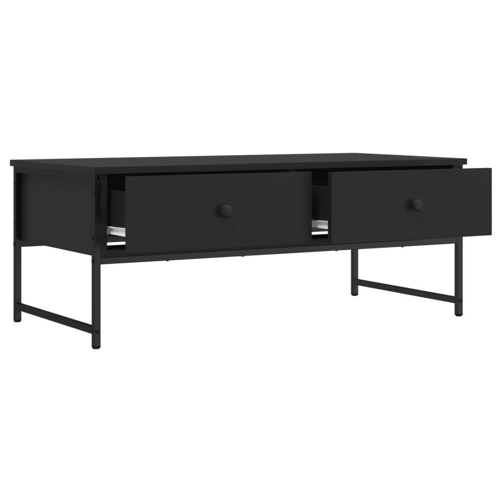 Tavolino da Salotto Nero 101x49x39,5 cm in Legno Multistrato | homemem39