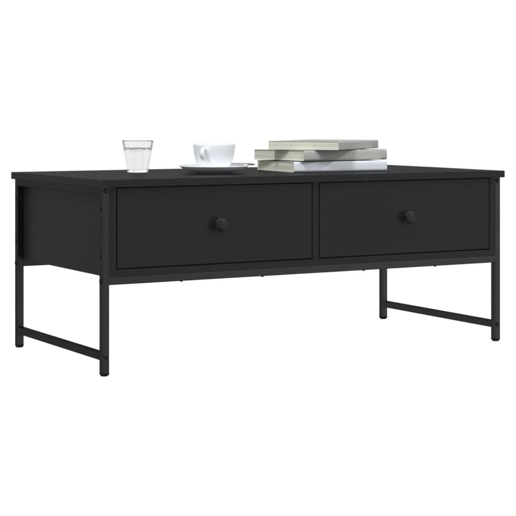 Tavolino da Salotto Nero 101x49x39,5 cm in Legno Multistrato | homemem39
