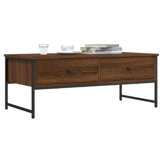 Tavolino Salotto Rovere Marrone 101x49x39,5cm Legno Multistrato | homemem39