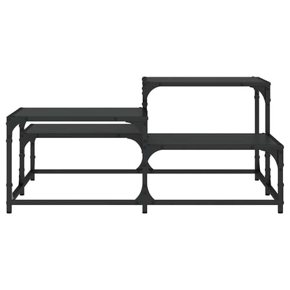 Tavolino da Salotto Nero 87,5x87,5x40 cm in Legno Multistrato | homemem39