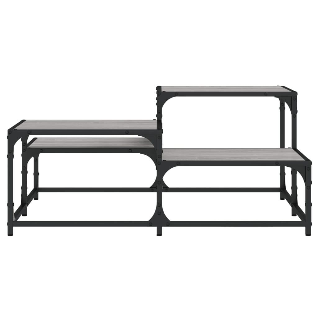 Tavolino Salotto Grigio Sonoma 87,5x87,5x40cm Legno Multistrato | homemem39