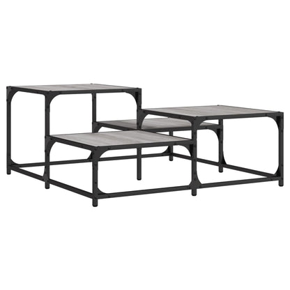 Tavolino Salotto Grigio Sonoma 87,5x87,5x40cm Legno Multistrato | homemem39